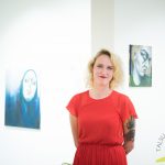 Justīnes Seiles gleznu izstādes atklāšana