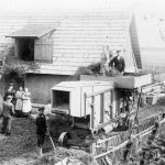 Labības kulšana Pūņās 1936. gadā